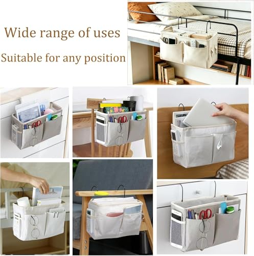 Bedside Caddy Organizer - Bedside Hanging Storage Bag with Hooks - Image 6