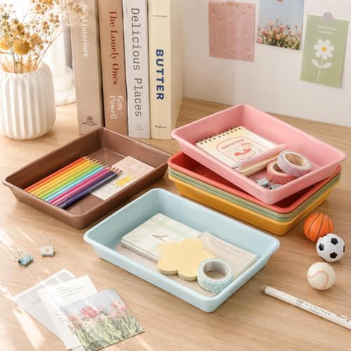 12 Pcs Letter Size Flat Storage Tray (Retro) - Image 5