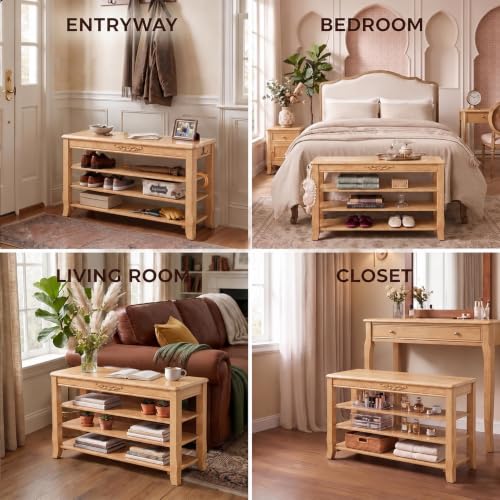 Shoe Storage Bench Shoe Rack Bench with Storage 3 Tier - Image 8