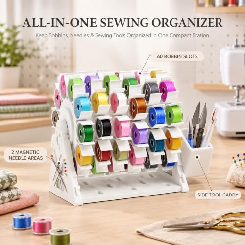 60-Hole Bobbin Organizer and Thread Holde,for IKEA Skadis - Image 4