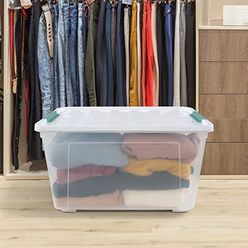 80 L Extra Large Plastic Storage Box, Clear Large Plastic Storage - Image 4