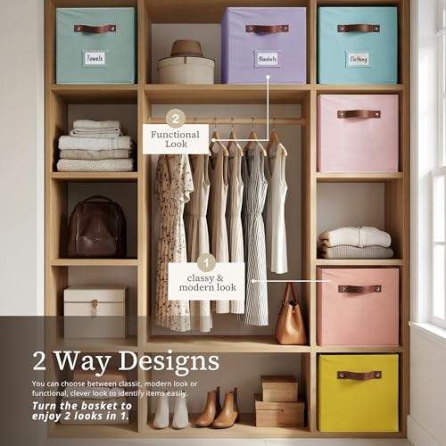 DECOMOMO Storage Bins, Cube Storage Bin with Labels - Image 5