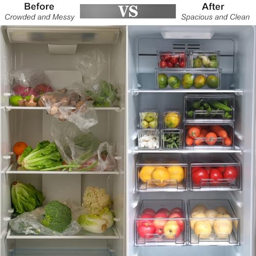 Taiuloo 2 Pack Stackable Refrigerator Organizer Bins - Image 6