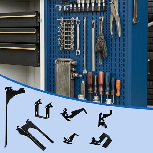 Zonon 52 Pcs Metal Wall Control Hooks Slotted Storage - Image 7