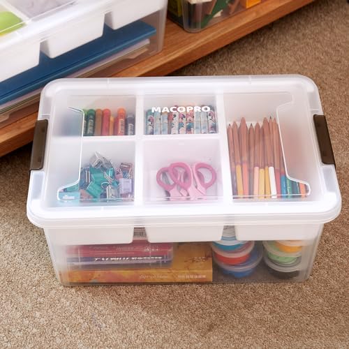 17QT Clear Plastic Box Craft Storage Bin | Home Organization - Image 3
