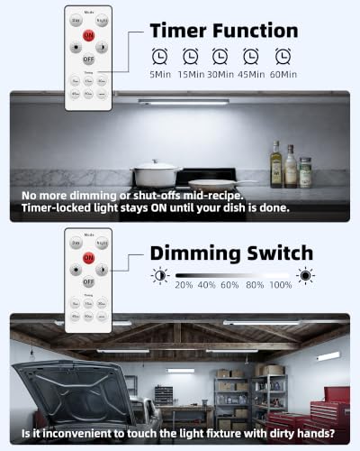 EZVALO 2 Pack Under Cabinet Lights, 14.5'' Magnetic | All Products - Image 5