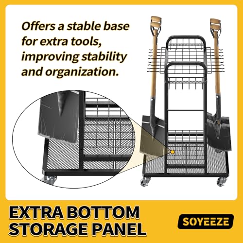 Garden Tool Organizer with Lockable Wheels, Heavy Duty - Image 5
