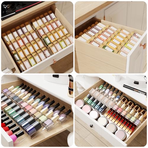 Jadehom Spice Drawer Organizer, 4 Tier Clear Acrylic - Image 3