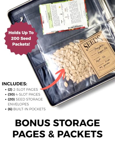 Seed Storage Organizer Bag, Seed Envelopes Binder - Image 5