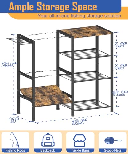Fishing Rod Holders for Garage, Fishing Pole Holder Stand - Image 3