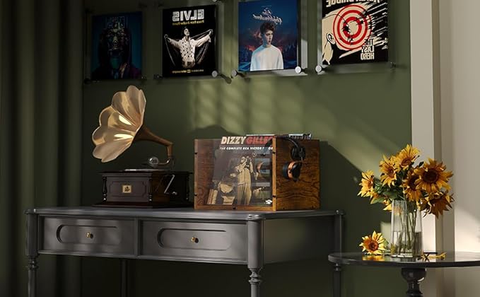X-cosrack Acrylic Vinyl Record Storage Crate, Visible Record Holder Crate, Classic Cube Album Storage Box, Record Shelf Organizer with Handle Great for Storing Vinyl Record LP's/Albums