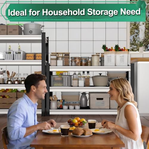 Storage Garage Shelving Units: 39.3" W x 17.7" D x 36" H White - Image 5