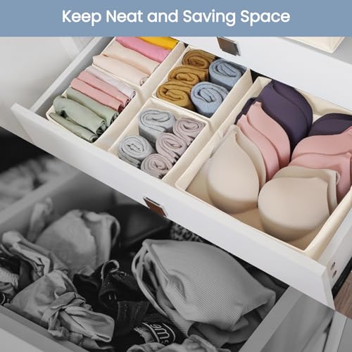 Criusia Drawer Organizer Clothes,16 Pack Underwear Drawer - Image 3