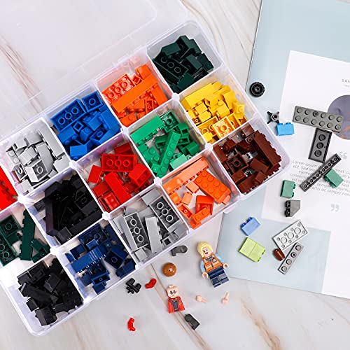 Bead Organizer Storage 3 Pack 15 Grid Clear Plastic Tackle - Image 3