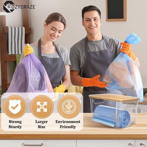 Stackable Trash Bag Dispenser with Wooden Top for Ho | All Products - Image 7