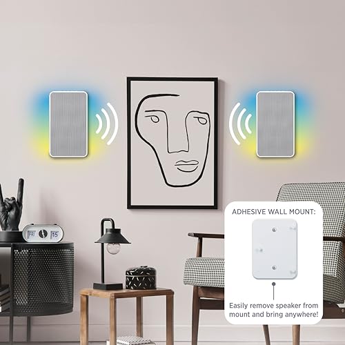 Wall-Mounted Bluetooth Speaker with RGB Light, 10W Wireless - Image 7