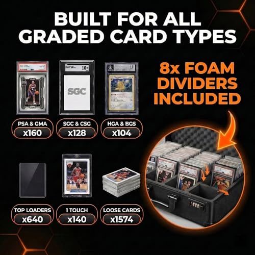 Graded Card Storage Box - Lockable PSA Slab Case | Home Organization - Image 3