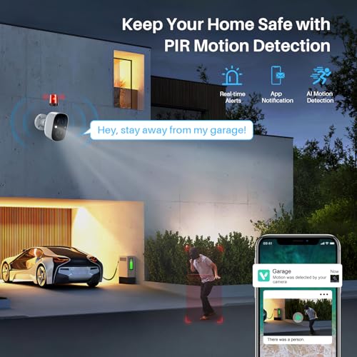 MaxiViz Security Cameras Wireless Outdoor (4 Pack), Battery - Image 5