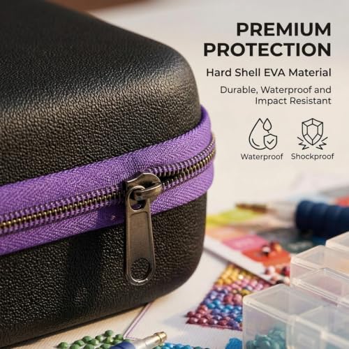 Portable Diamond Painting Storage Case with Clear Bead Organizers - Image 5