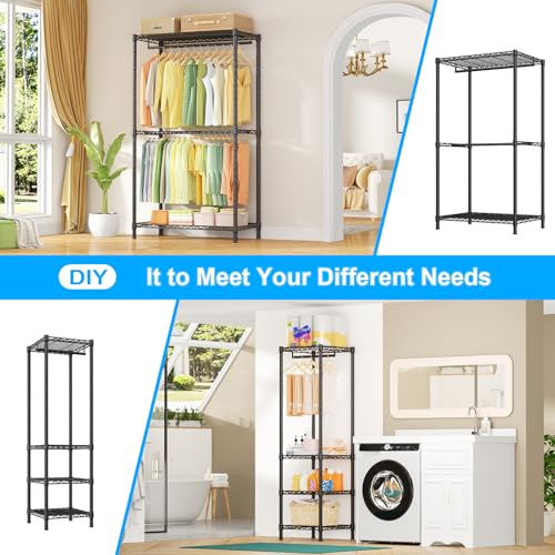 E10 Clothes Rack（With Stretchable Hanger Rod）Freestanding - Image 7
