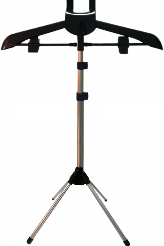 Black Steamer Hanger Stand, Garment Hanger for Steaming Clothes, Drying Rack,Coat Rack, Fabric Ironing Steamers Bracket for Suit, Pants, Coat
