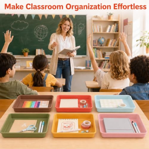 12 Pcs Letter Size Flat Storage Tray (Retro) - Image 6
