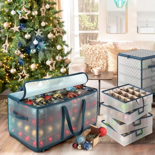 Large Christmas Ornament Storage Box | Home Organization - Image 3