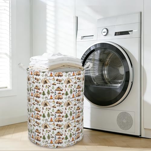 TAZSWDMMB Camping Laundry Basket Hamper, Rustic Boho - Image 7