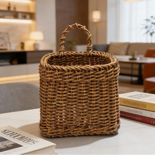 1 Pack Hanging Basket Woven Wall Baskets Hanging Storage Basket - Image 1