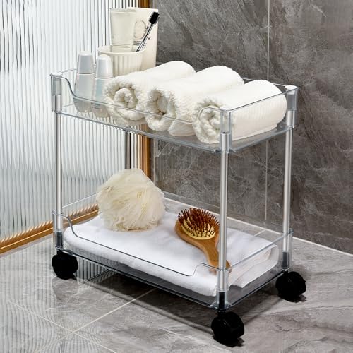 Betoveren 2 Tier Utility Rolling Cart Storage Organizer - Image 5