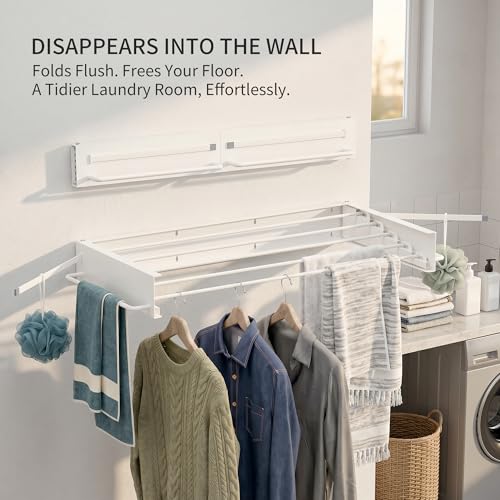 Wall Mounted Drying Rack, 31.5" Foldable Laundry Drying Rack - Image 4