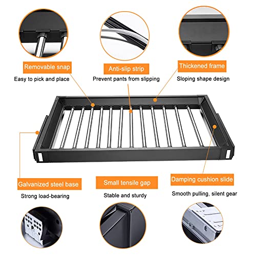 Pull Out Pants Rack for Closet, Retractable Wardrobe - Image 6