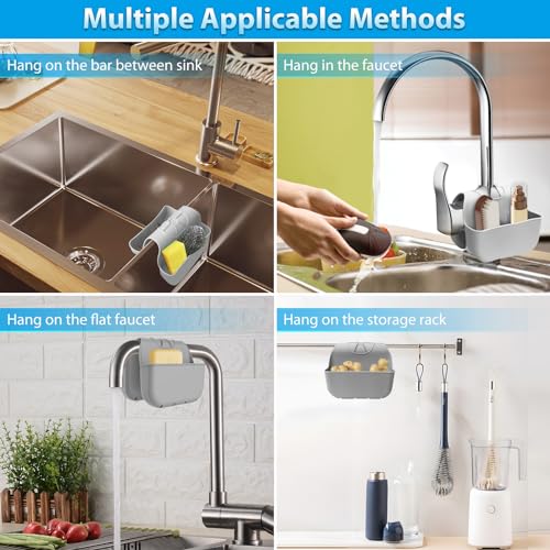 Sponge Holder for Kitchen Sink, Silicone Sink Saddle Caddy - Image 5
