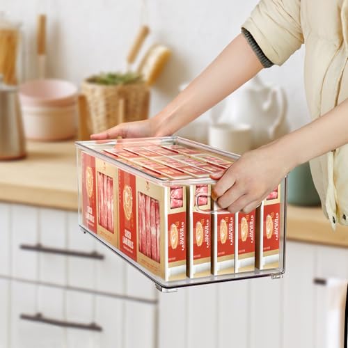 Hudgan 2 Pack Deep Freezer Organizer Bins, Straight Side - Image 6
