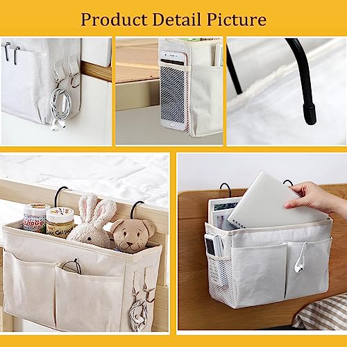 Bedside Caddy Organizer - Bedside Hanging Storage Bag with Hooks - Image 5