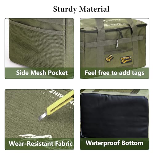 36L Tactical Camping Storage Tote Bag, Green Kitchen - Image 6