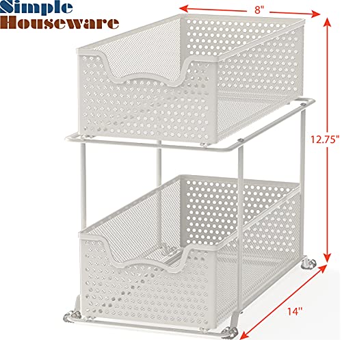 Simple Houseware 2 Tier Sliding Cabinet Basket Organ | All Products - Image 4