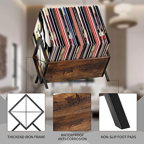 Vinyl Record Holder, 80-100 LP Vinyl Record Storage Rack - Image 7