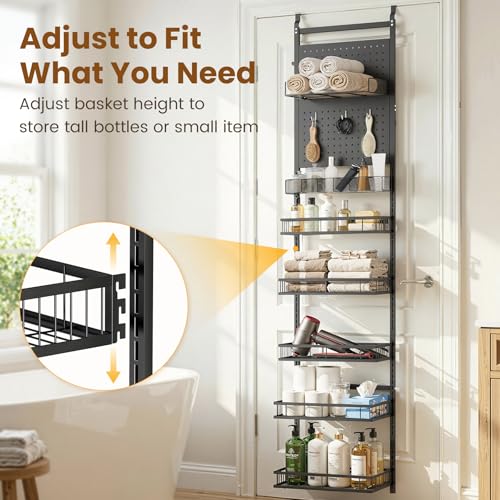 mustry Over The Door Organizer with 2 PegBoards and 6 - Image 5