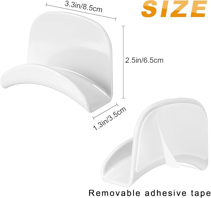30 Pcs Headphone Hanger Wall Holder Desk Adhesive Headphone Hook Mount Strong Universal Acrylic Holder Hooks for General Purpose Game Earphone(White)