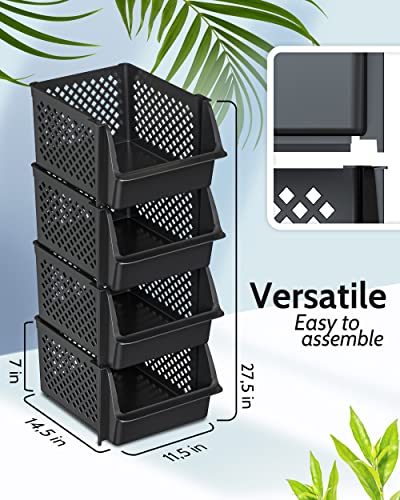 Skywin Stackable Storage Bins Open Front for Pantry Storage, 4 - Image 3