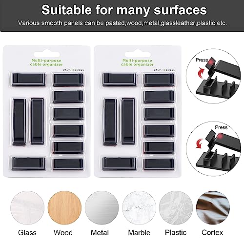 Cable Management Clips, 20Pcs Cord Organizers Wire C | All Products - Image 8