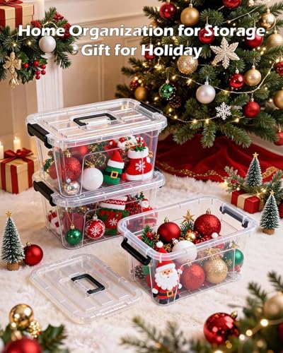 7Qt Clear Plastic Storage Bins with Lids,Transparent Design - Image 4