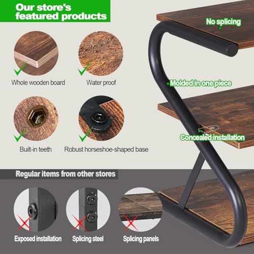 Wooden Shoe Rack for Entryway Closet, S-Shaped Shoe Storage Shelf - Image 5