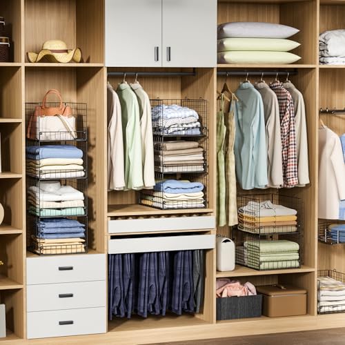 4-Tier Stackable Closet Organizers and Storage Shelves - Image 3
