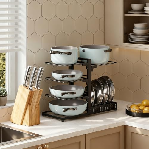 CHOEZON pots and Pans Organizer Under Cabinet, Pot and Pan - Image 3