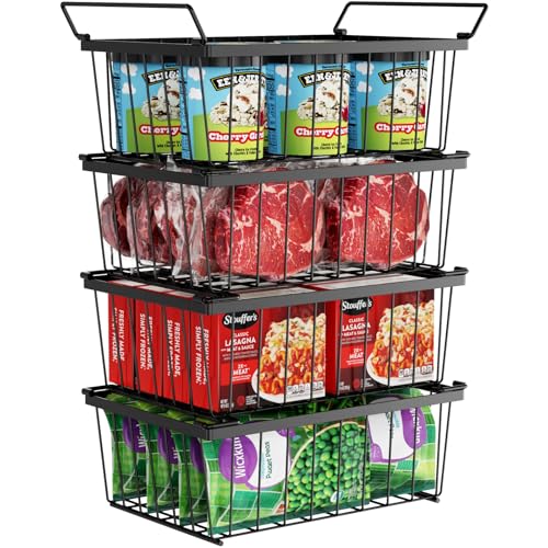 Freezer Organizer Bins - Storage Baskets for 5 Cu.Ft, 4 Pack - Image 2