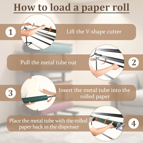 Large Paper Roll Dispenser, Dispenser Rack and Cutter - Image 5
