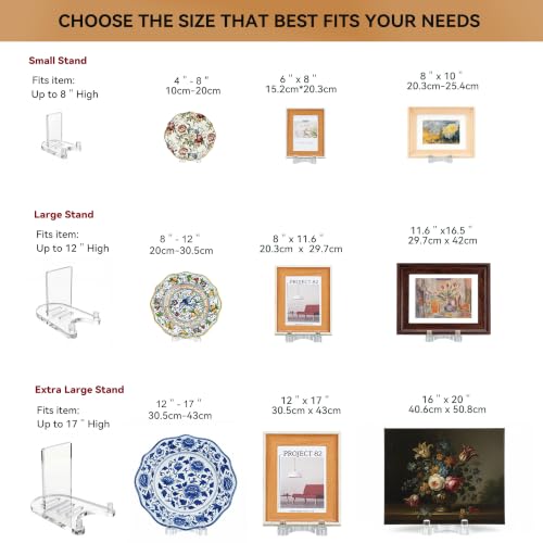 Acrylic Easel Display，Plate Stand for Display，Adjustable Clear - Image 4