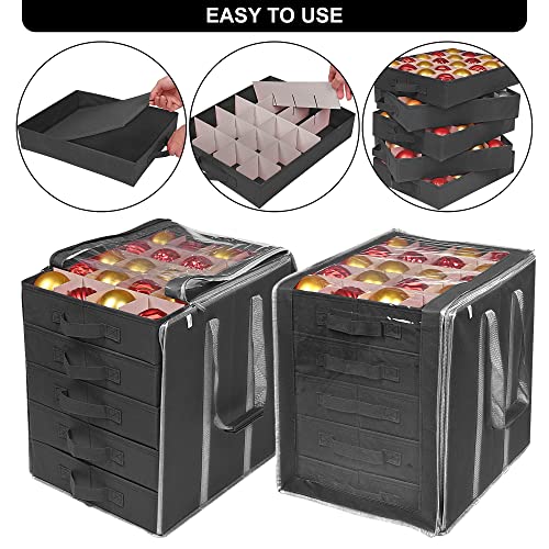 Christmas Ornament Storage Boxes with Dividers - 5 | Home Organization - Image 5